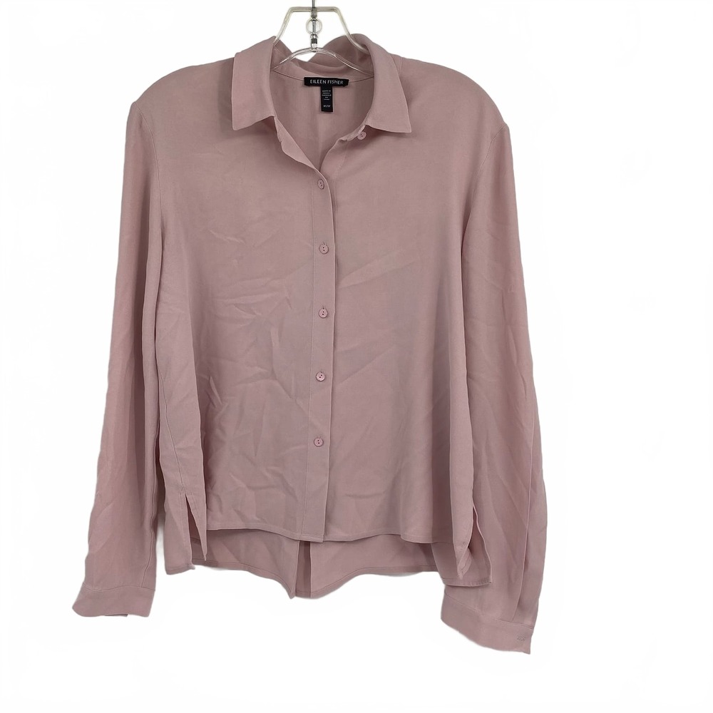 Eileen Fisher Pink Button-Up Shirt | Womens XS
